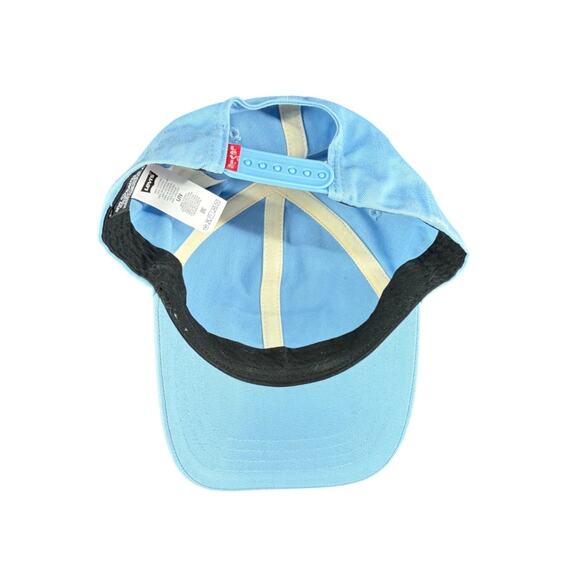 Levis Blue Adjustable Cotton Baseball Cap With Red Logo Patch - Picture 5 of 6